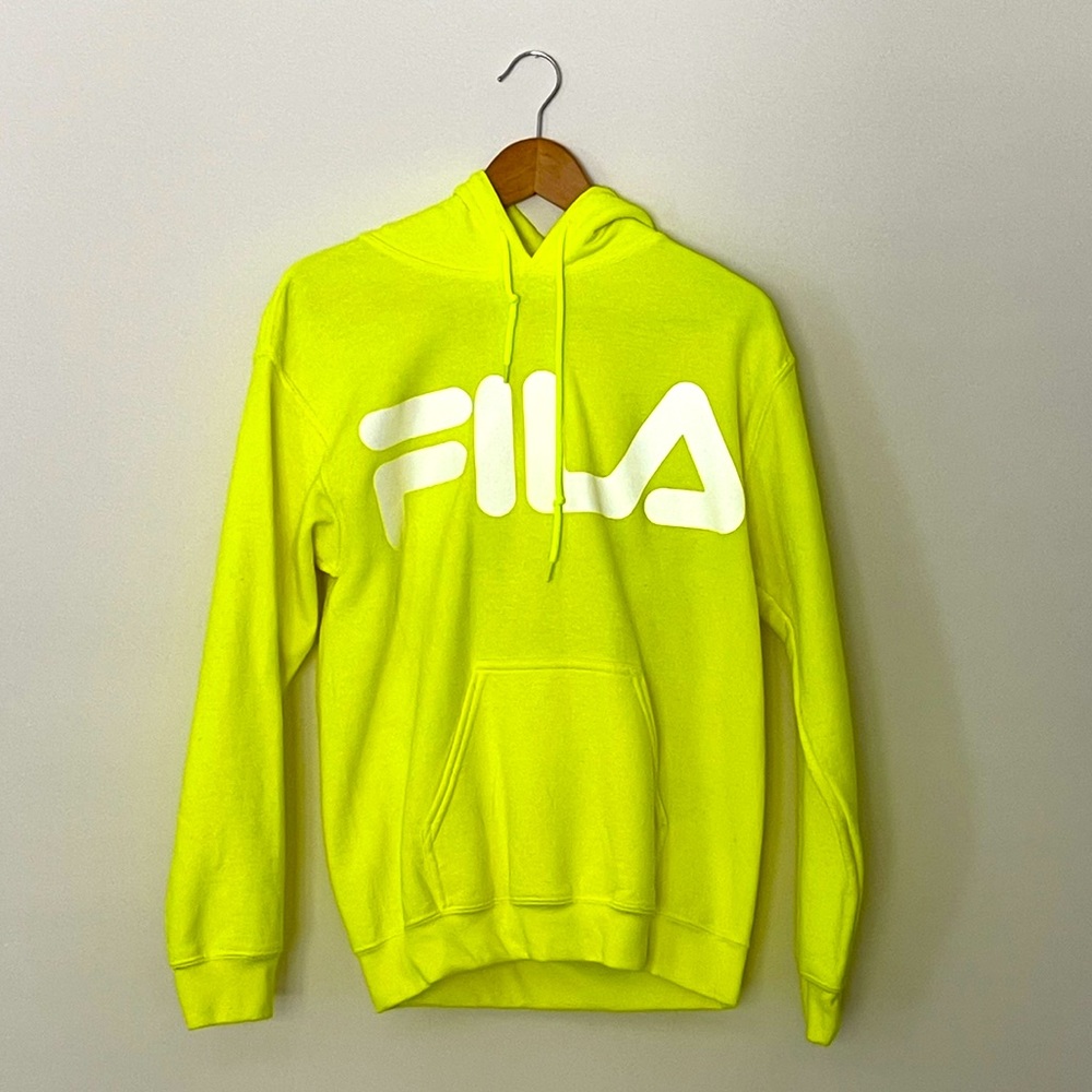 Neon FILA hoodie small